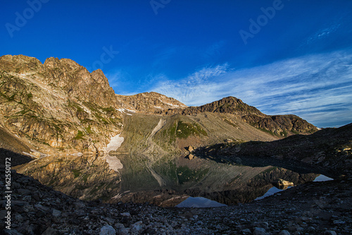 Alpine lake among the rocks