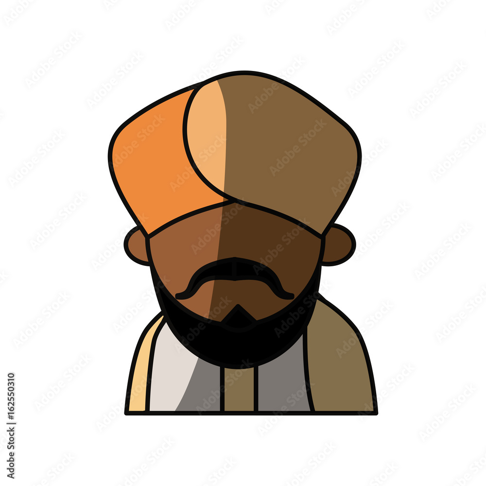 Obraz premium Indian ethic man cartoon