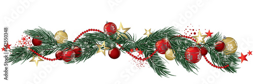 Christmas garland banner