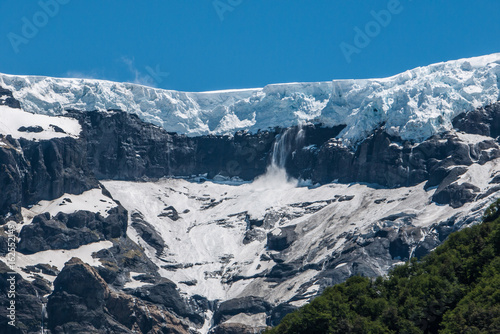 Ventisquero Negro glacier from Tronador volcano