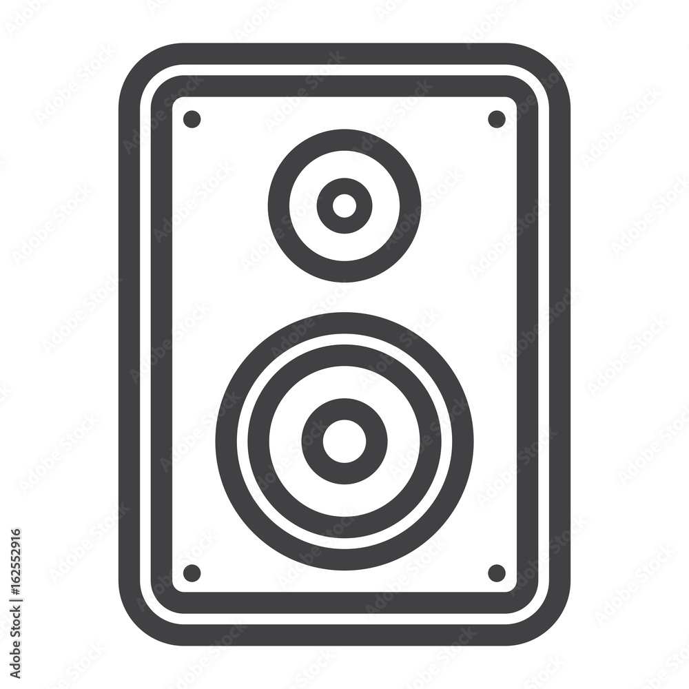 Audio Monitor line icon, sound and speaker, vector graphics, a linear pattern on a white background, eps 10. Audio Monitor line icon, sound and speaker, vector graphics, a linear pattern on a white background, eps 10.