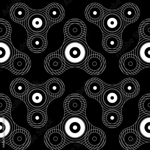 Fidget spinner toy seamless pattern