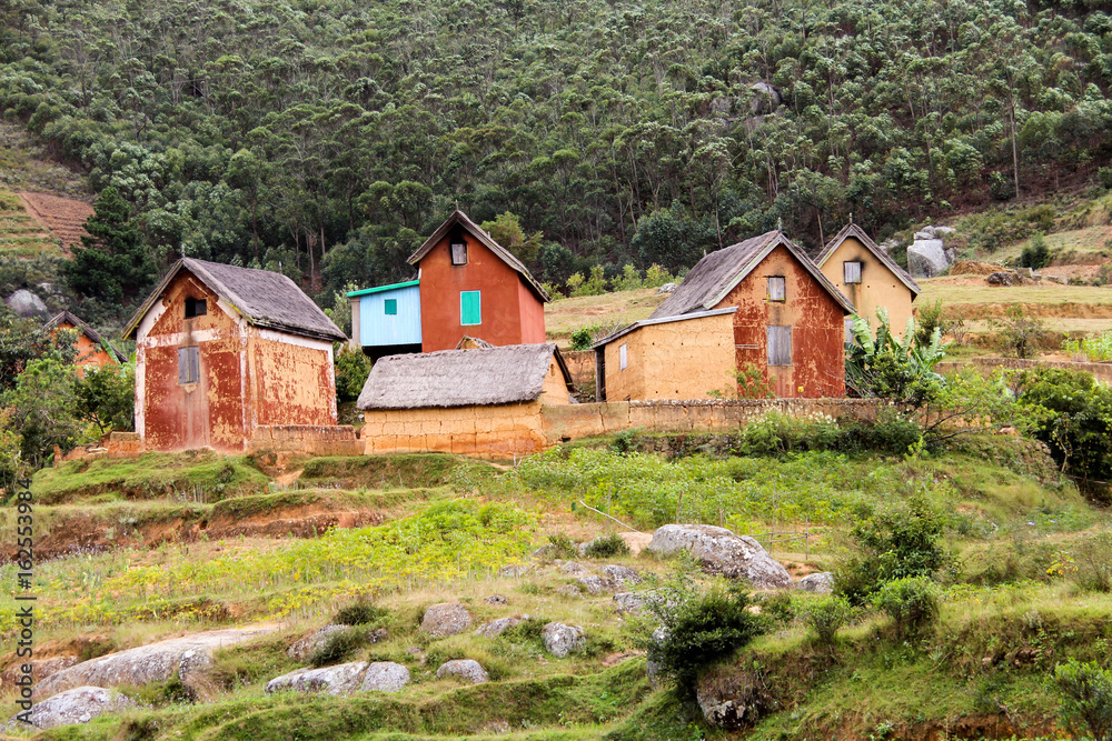 Beautiful landscape and villages in Madagascar Beautiful landscape and villages in Madagascar