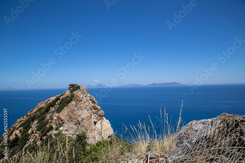 Isole Eolie, Vulcano, Lipari , punto panoramico, Sentiero Naturalistico Calavà, fine primavera  photo