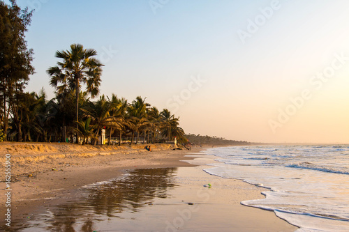 Idyllic beach in the Gambia, West Africa photo