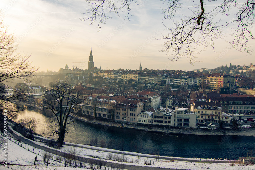 Obraz premium The Old town skyline of Bern, the capital of Switzerland