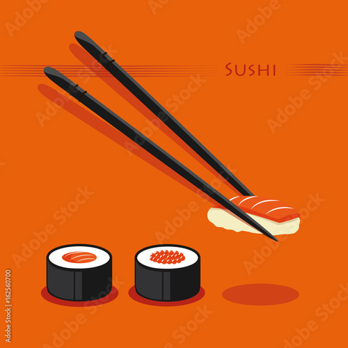 sushi 3er set mit lachs