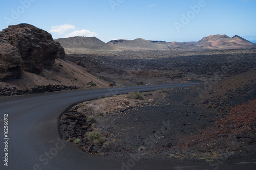 Volcanic landscape on Lanzarote island