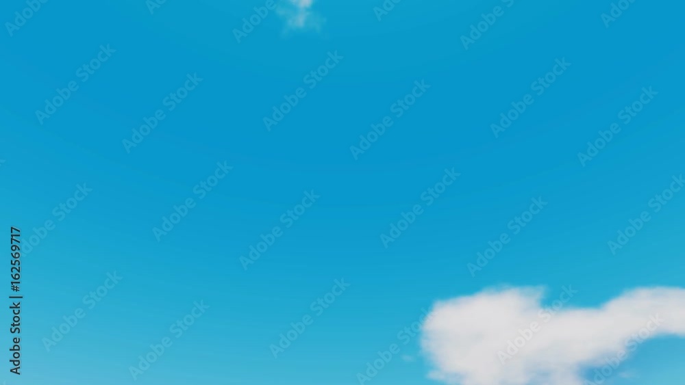 Time lapse video of the motion of clouds on a blue sky.