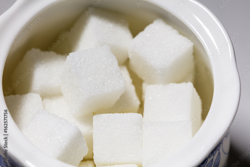 white sugar cubes