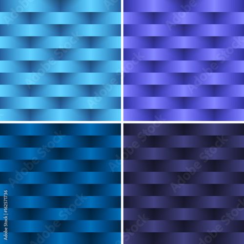 Vector blue Seamless illustration of 3 D wicker Background