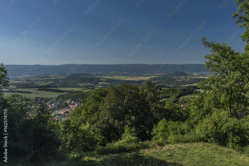Fototapeta premium View from Sukoslav castle in hot summer day