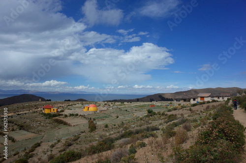 A traditional town on the Isla del Sol on Lake Titicaca