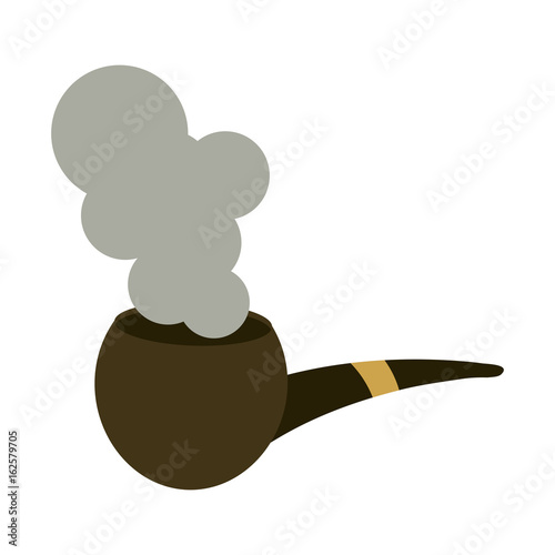 smoking pipe with smoke icon image