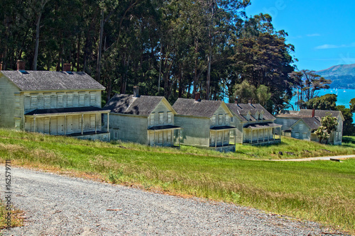 The barracks of Camp Reynolds on Angel Island in San Francisco Bay