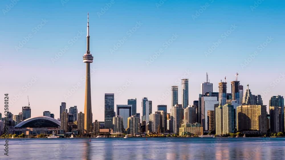 Toronto skyline time lapse zoom out Toronto skyline time lapse zoom out