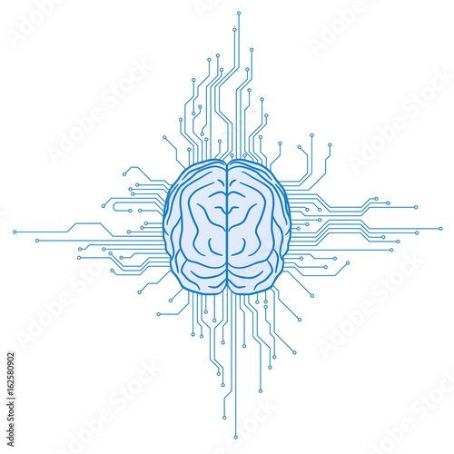 AI(Artificial Intelligence) concept illustration.