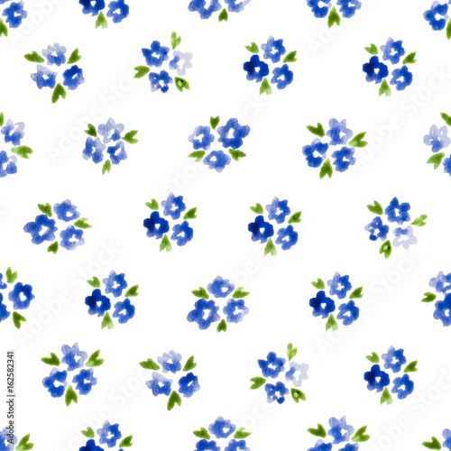 Bild auf Leinwand Calico watercolor pattern