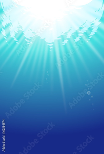 海底から見る太陽の光