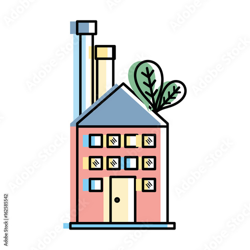 industrial factory to contamination of environment and ecology