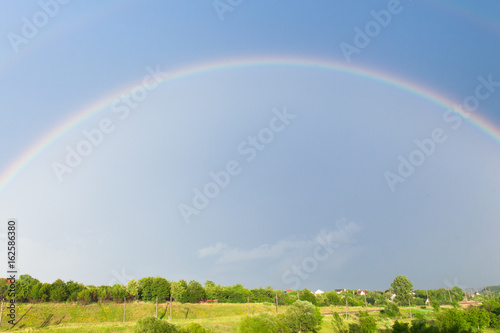 Rainbow in sky on nature
