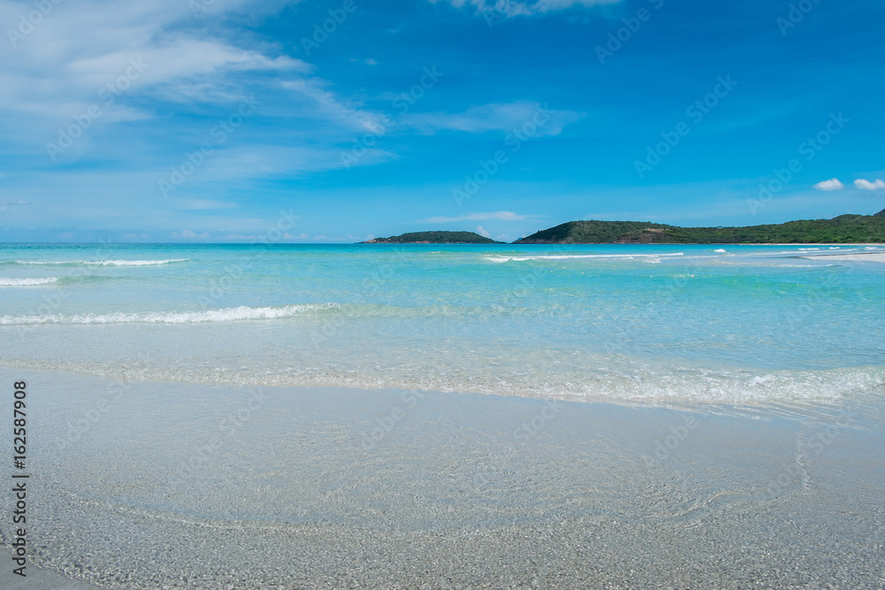 Paradise on the beach and blue sea Paradise on the beach and blue sea