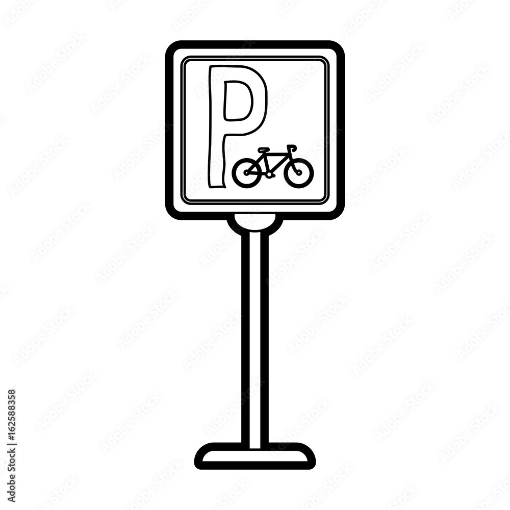 bike parking street sign vector illustration bike parking street sign vector illustration