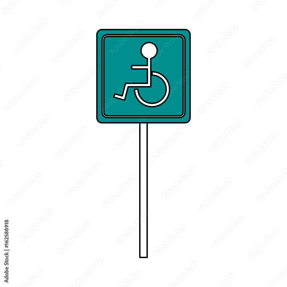 wheelchair street sign vector illustration wheelchair street sign vector illustration