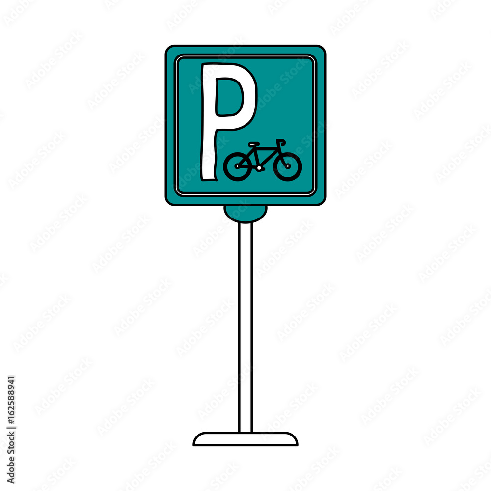 bike parking sign vector illustration bike parking sign vector illustration