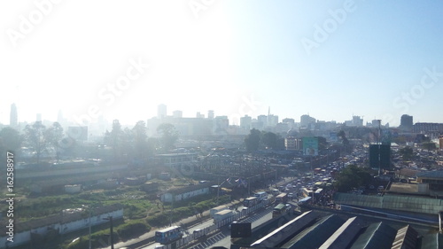 Nairobi City (Kenya) downtown in the sunny afternoon
