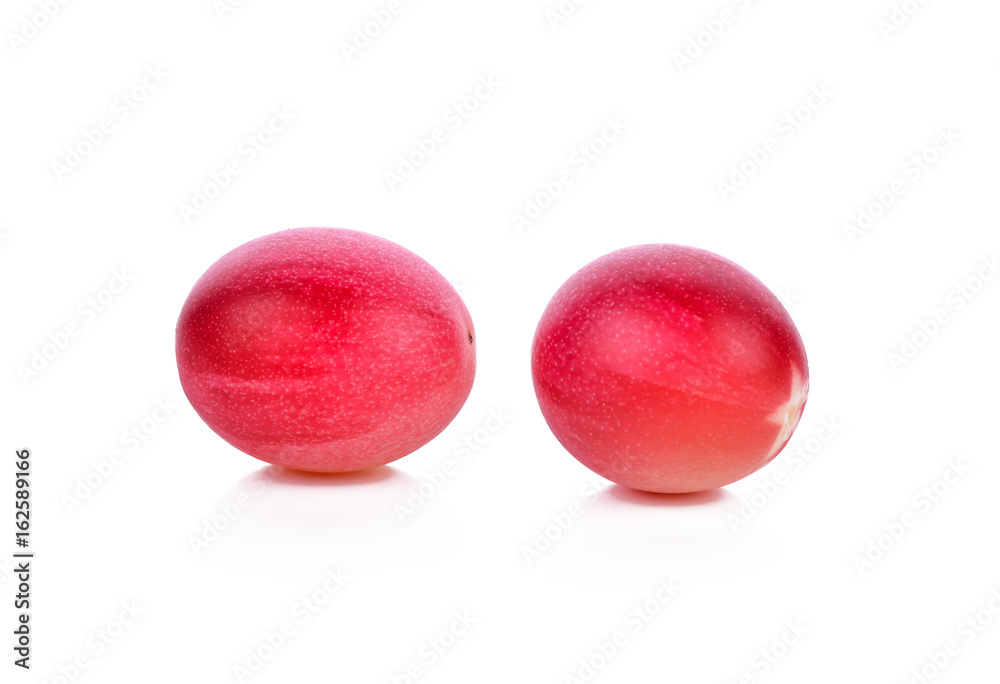 Carissa carandas Linn,Karanda, Carunda isolated on white background ...