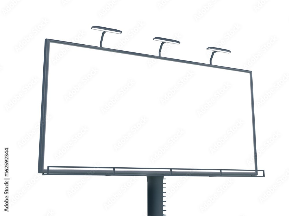 3D rendering of blank billboard (empty advertisement) isolated on white background 3D rendering of blank billboard (empty advertisement) isolated on white background