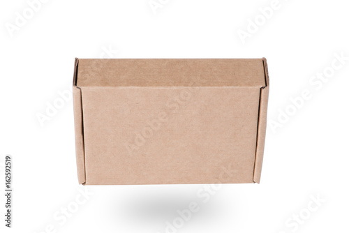 Cardboard box on white background © teen00000
