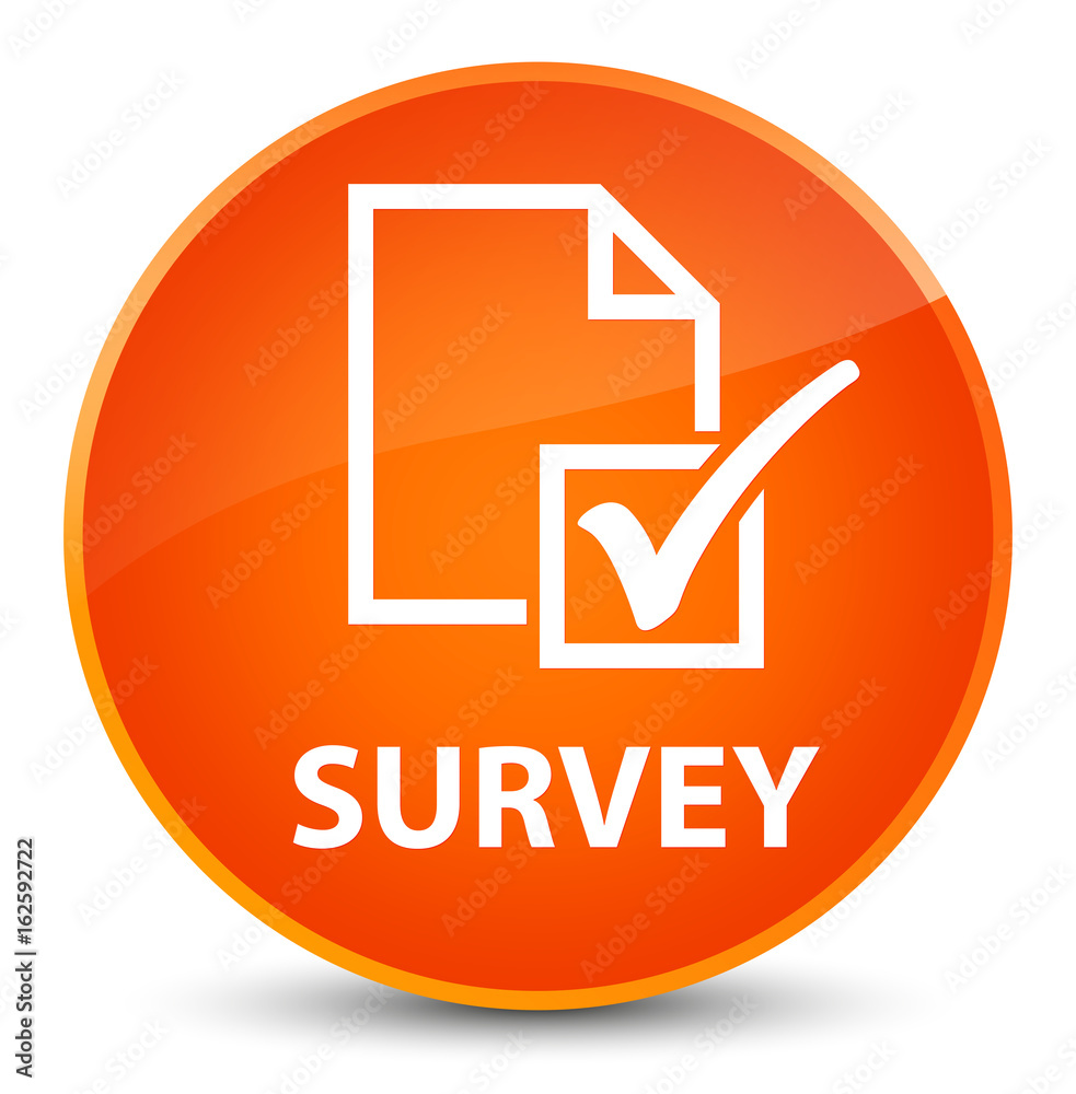 Survey elegant orange round button Survey elegant orange round button