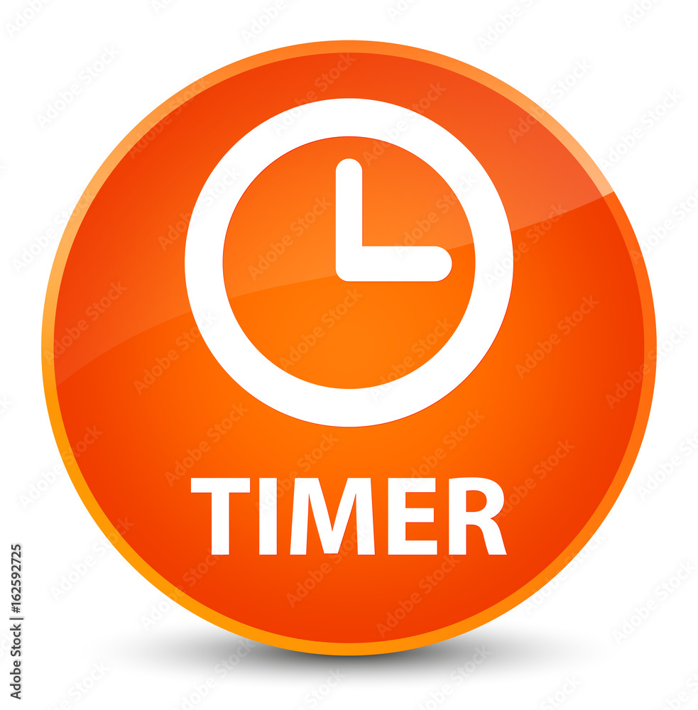 Timer elegant orange round button Timer elegant orange round button