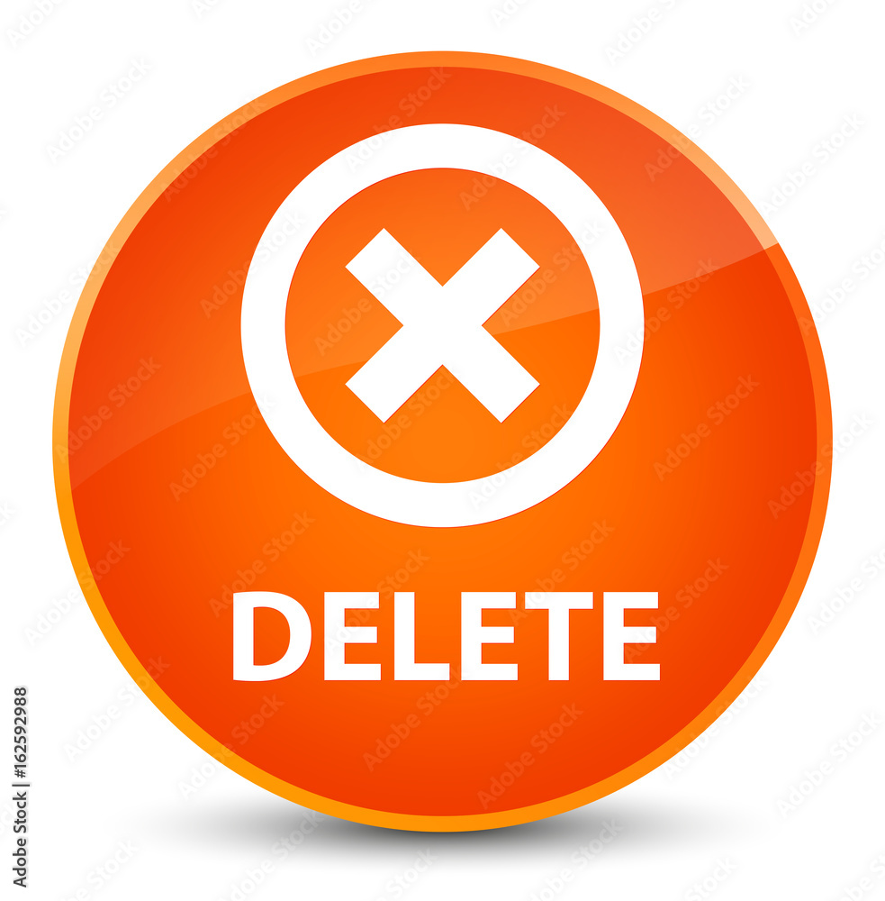 Obraz premium Delete elegant orange round button
