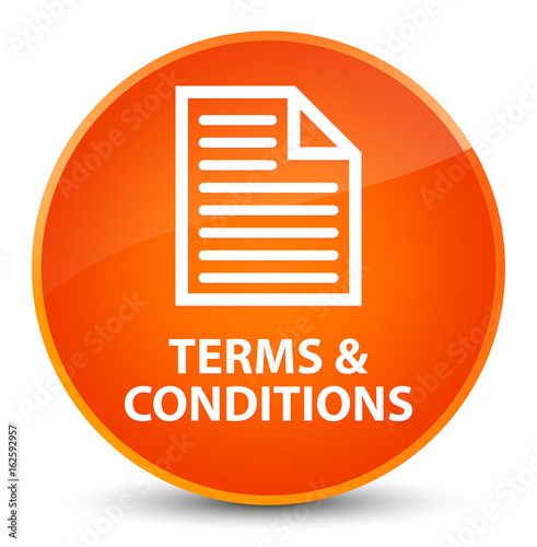 Terms and conditions (page icon) elegant orange round button