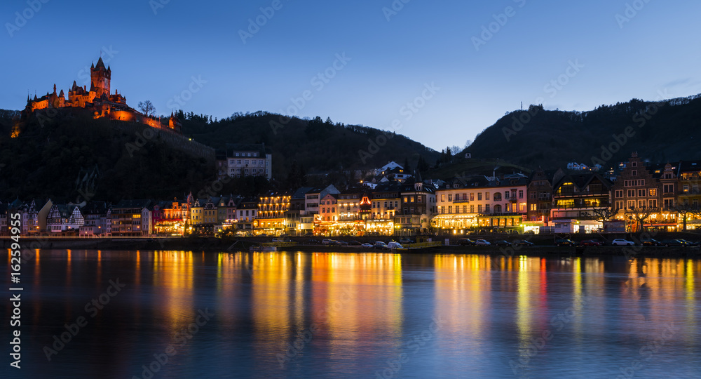 Cochem at the  Mossele at Night