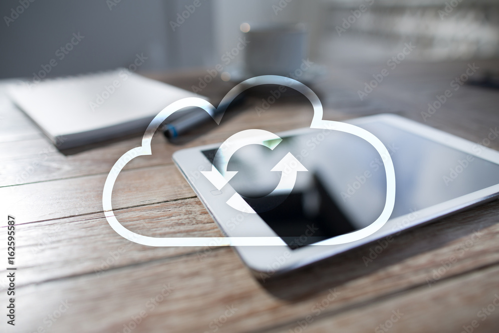 Cloud technology. Data storage. Networking and internet service concept. Cloud technology. Data storage. Networking and internet service concept.