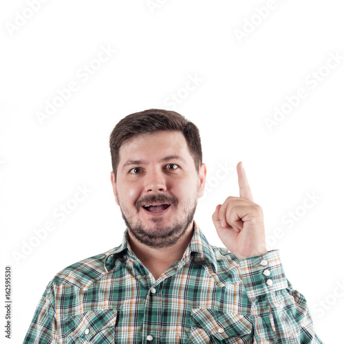 30 years old man finally get Idea and move up finger