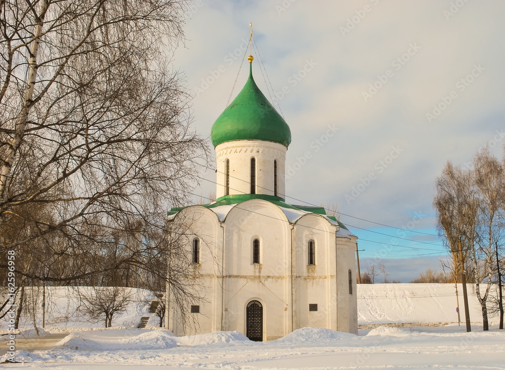 The Transfiguration Cathedral in Pereslavl-Zalessky in the winter