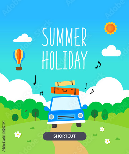 Summer template illustration