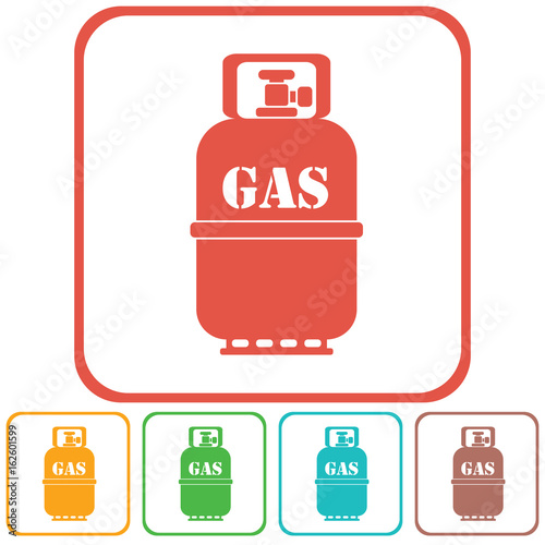 Camping gas bottle icon