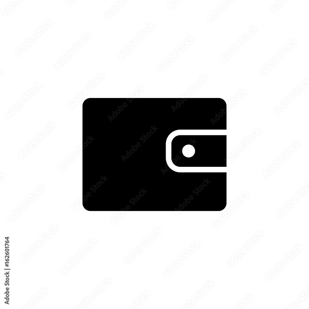 Wallet icon pocket vector icon on white background