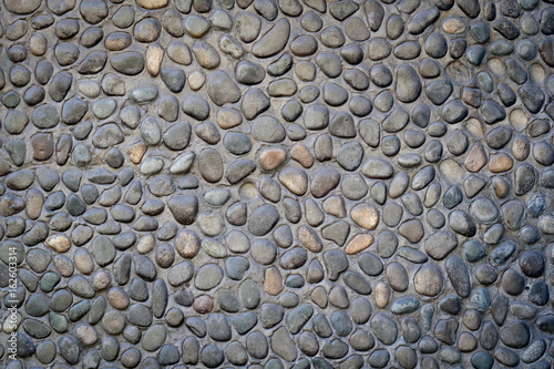 Wall from pebble texture
