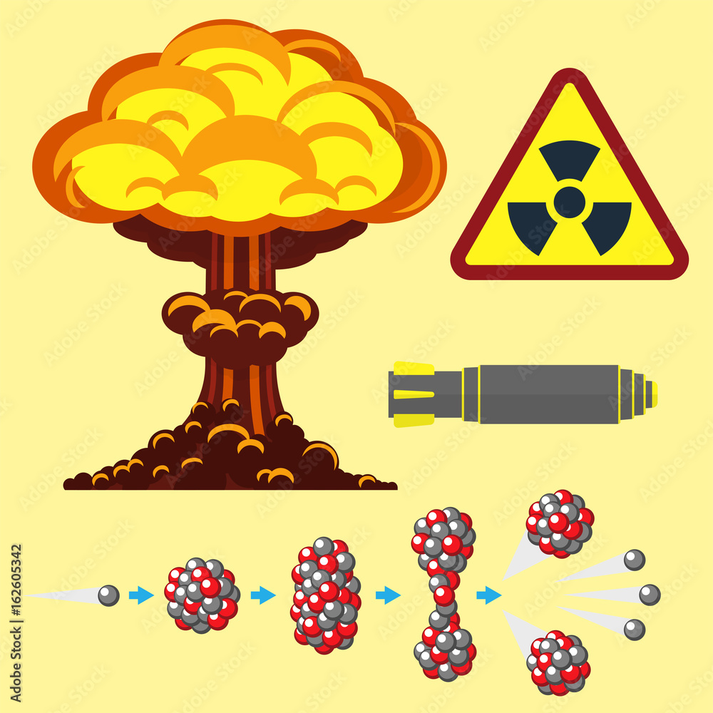 Fototapeta premium Cartoon explosion boom effect animation game sprite sheet explode burst blast fire comic flame vector illustration.