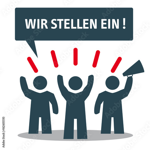 Wir stellen ein - Stellenangebot Vektor Illustration