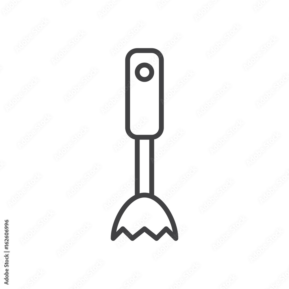 Hand blender line icon, outline vector sign, linear style pictogram isolated on white. Symbol, logo illustration. Editable stroke. Pixel perfect graphics Hand blender line icon, outline vector sign, linear style pictogram isolated on white. Symbol, logo illustration. Editable stroke. Pixel perfect graphics
