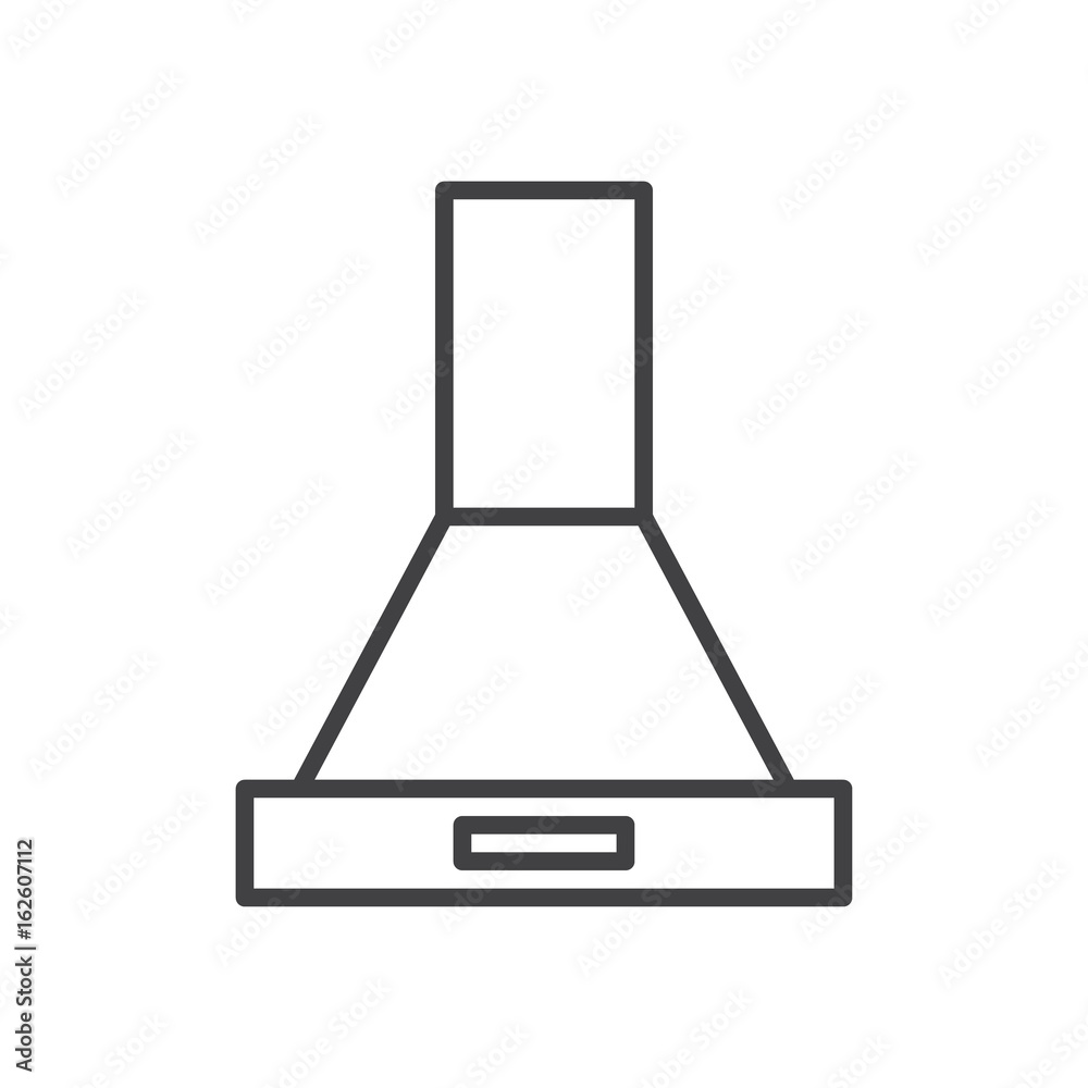 Cooker Hood line icon, outline vector sign, linear style pictogram isolated on white. Symbol, logo illustration. Editable stroke. Pixel perfect graphics Cooker Hood line icon, outline vector sign, linear style pictogram isolated on white. Symbol, logo illustration. Editable stroke. Pixel perfect graphics