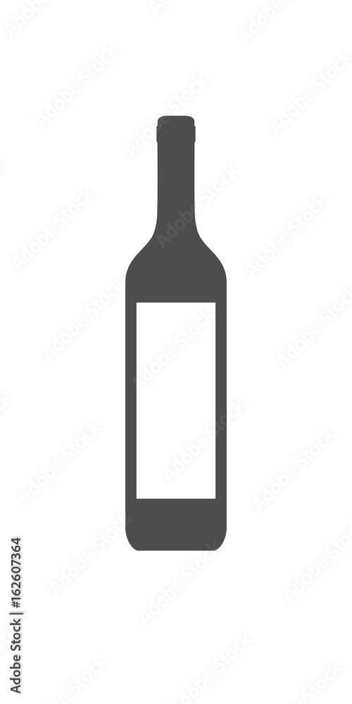 Wine bottle vector icon isolated on white background Wine bottle vector icon isolated on white background